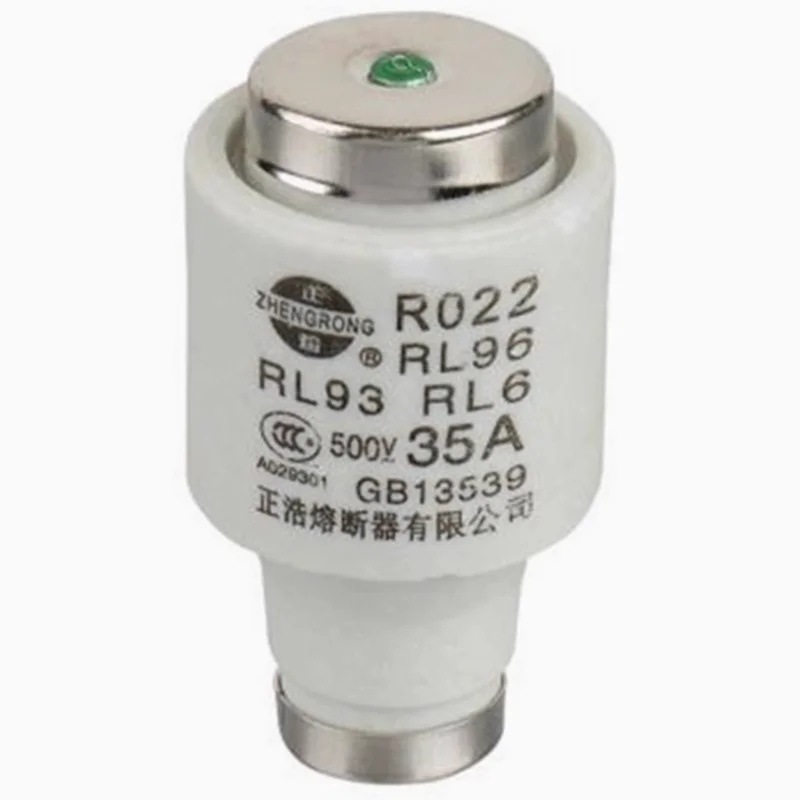 20 Pieces RO22 R022 RL93 RL6-63 RL6 RL2 Spiral Fuse 500V 63A 50A 40A 35A RL93 RL96 Fuse Corese