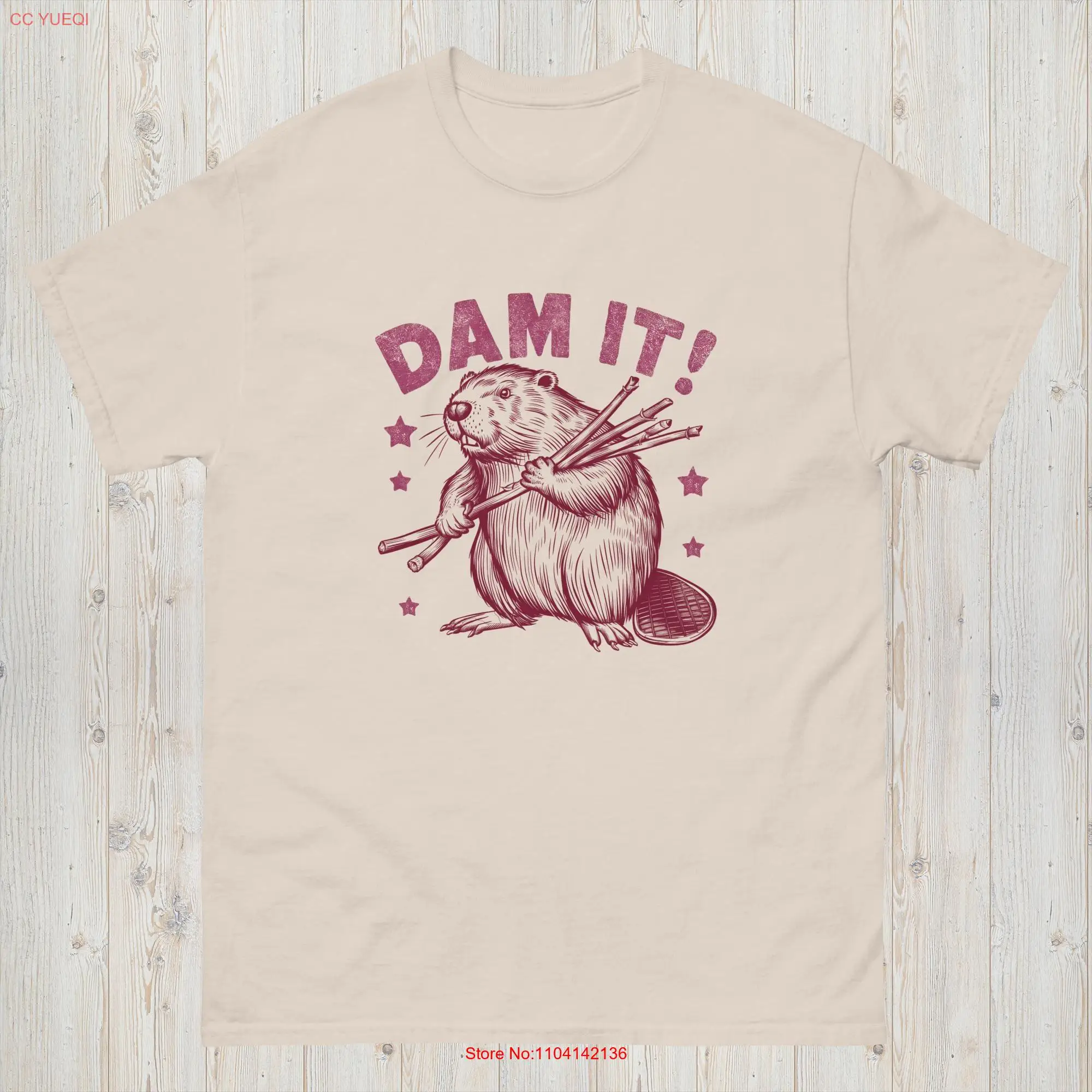 Dam it Beaver t shirt retro animal funny shirts Pessimistic Aesthetic long or short sleeves