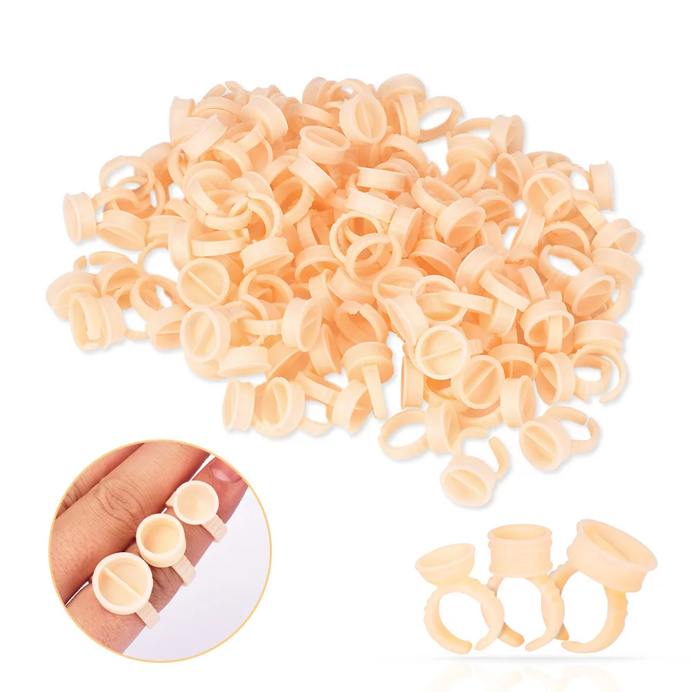

3 Sizes Disposable 100pcs Silicone Ring for Eyebrow Permanent Makeup Ink Holder Tattoo Accessory Supply