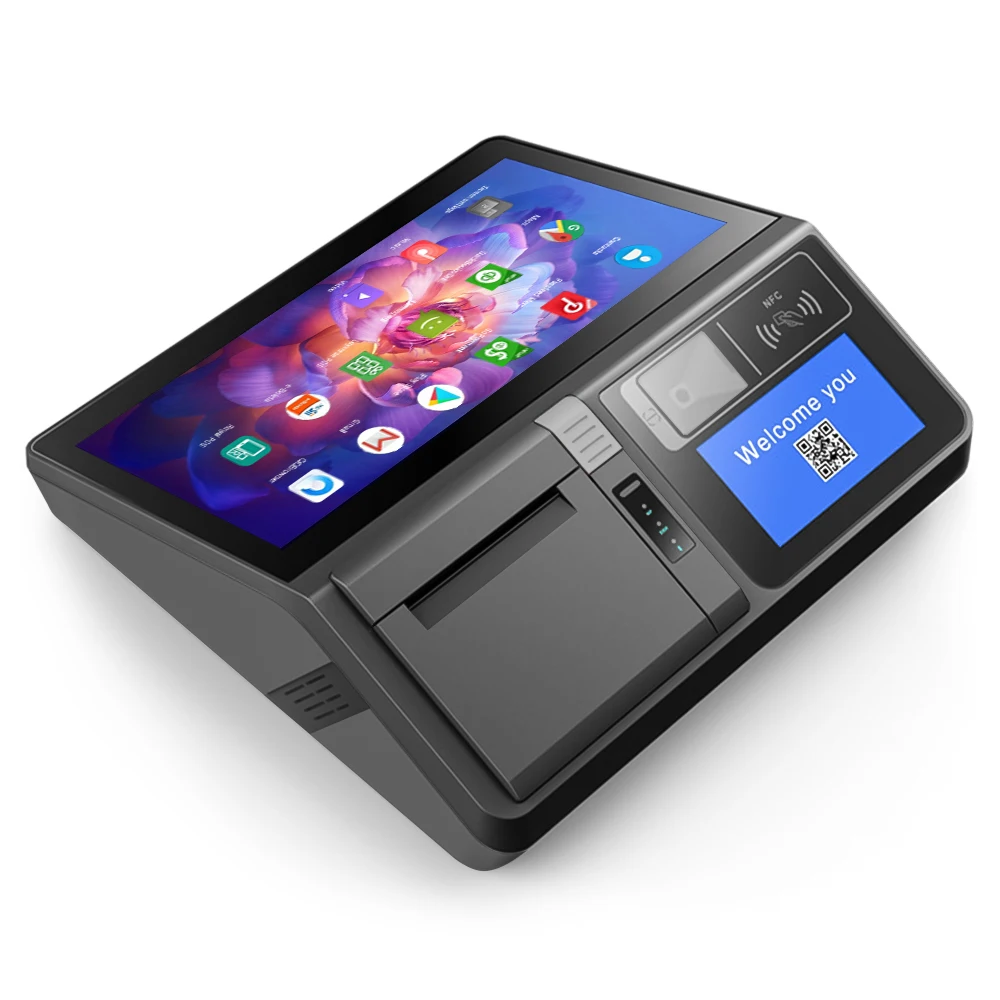 Win 10 Android 11 Wifi Cash Register Desktop 11.6'' All in One Pos Printer Financial Equipment Tablet Smart Android Pos Terminal