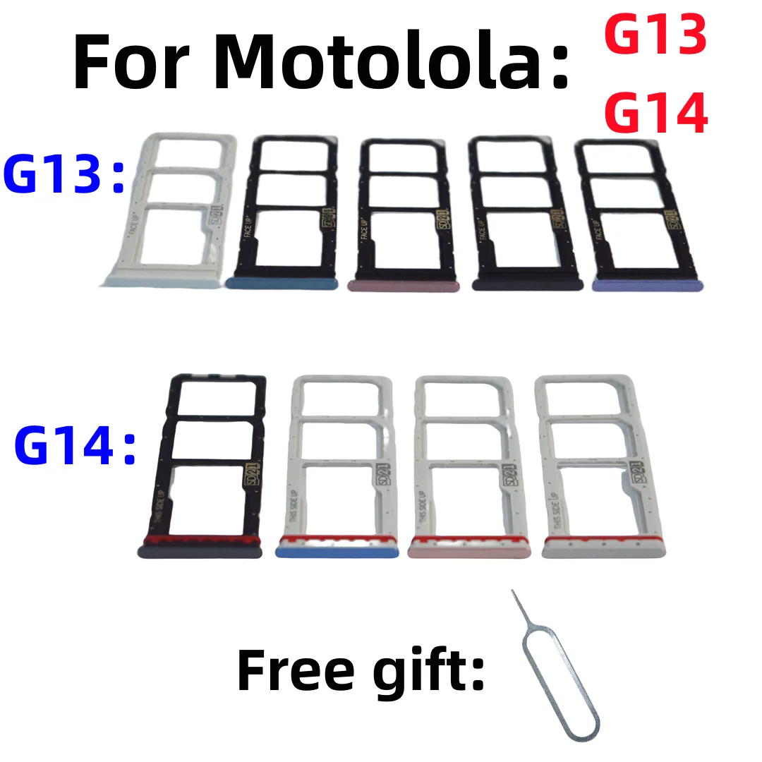 SIM Card Adapter Tray chip slot drawer Holder For Motolola Moto G13 G14 XT2231-3 XT2341-2 tray slot sim card tray MOTOG14/G13