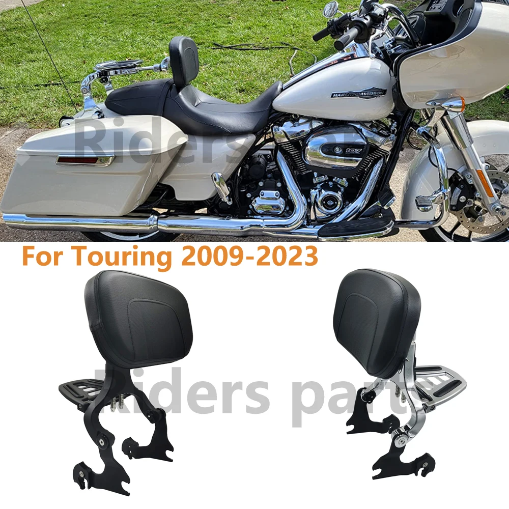 Suporte de liberação rápida para encosto de motorista e passageiro multiuso, Harley Touring Road King e Street Glide 2009-2023