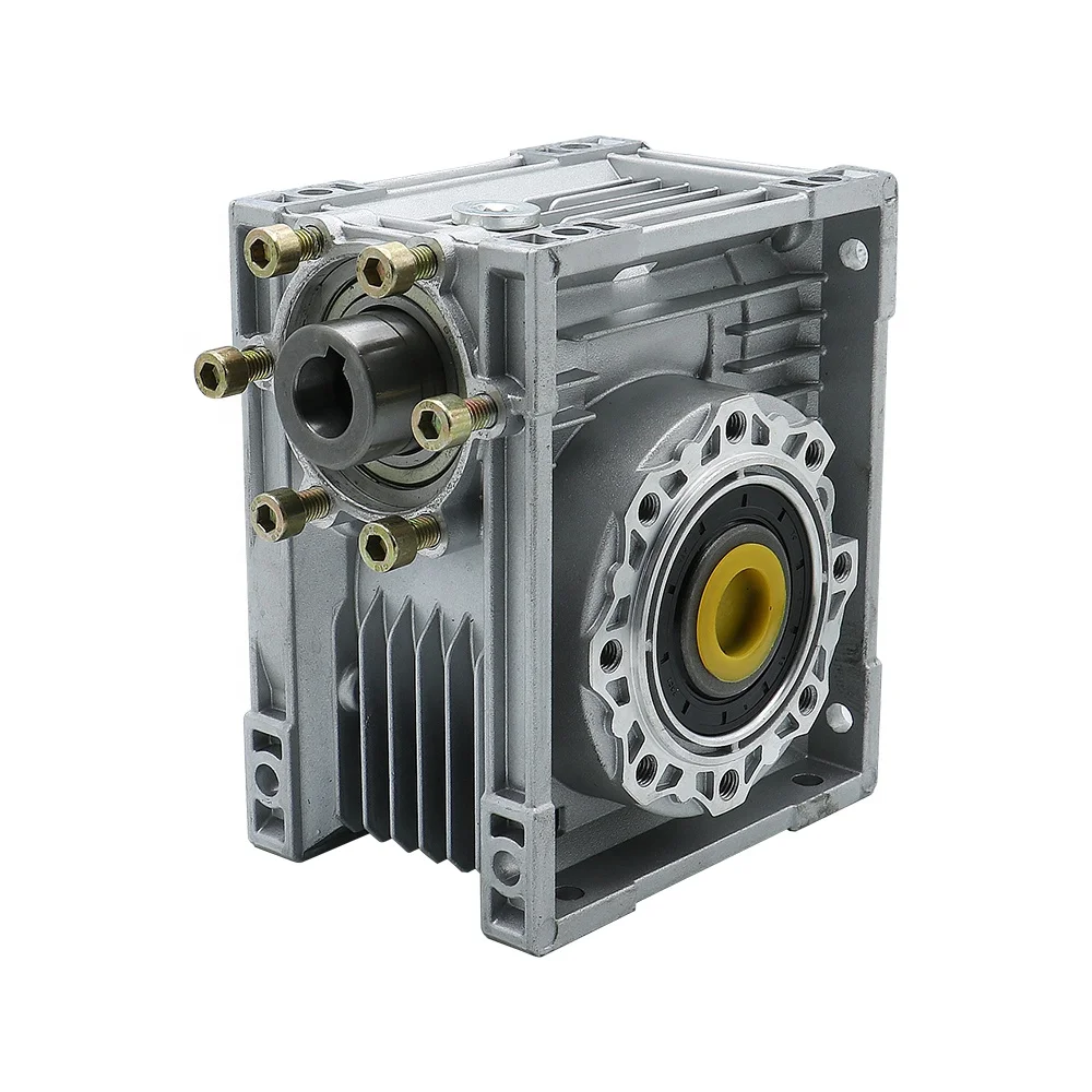 HLTNC NMRV063 Relación de velocidad del reductor de engranaje helicoidal 7,5 ~ 100 CON ajuste con brida cuadrada 86*86, 110*110, 130*130 Motor para Cnc