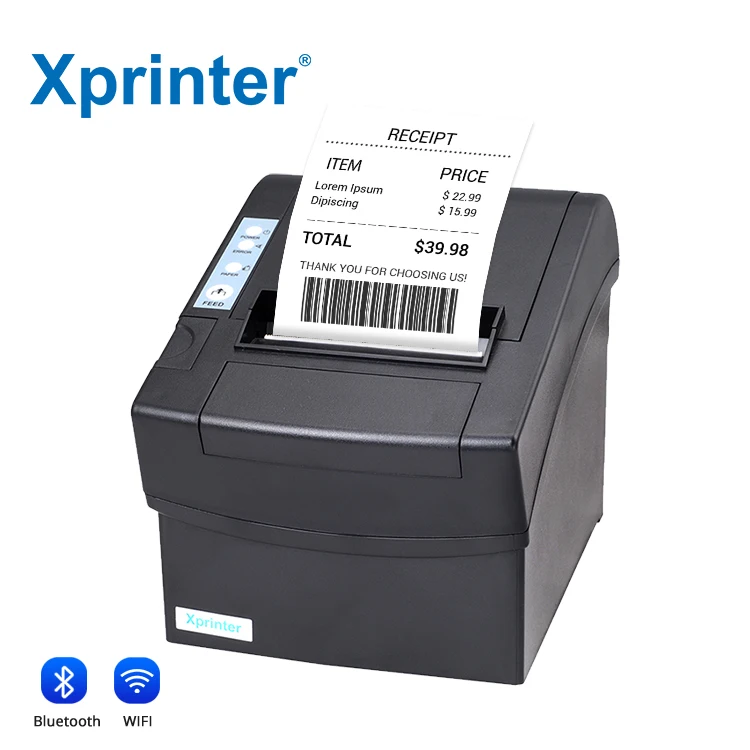 

Xprinter XP-C2008 Pos Thermal Printer Bluetooth Printer 80mm Thermal Receipt for Supermarket Imprimante Thermique 80mm