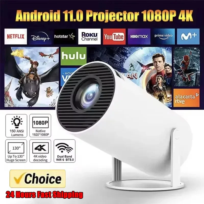 جهاز عرض Magcubic HY300 PRO 4K Android 11 Dual Wifi6 290ANSI Allwinner H713 BT5.0 1080P 1280*720P جهاز عرض خارجي للسينما المنزلية