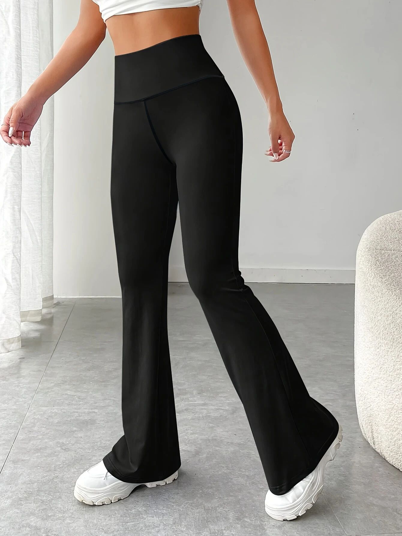 Women's Soft Flared Pants High Waisted Tummy Control Workout Yoga Leggings Bell Bottoms Pants Casual Outdoor Running Yoga Pants