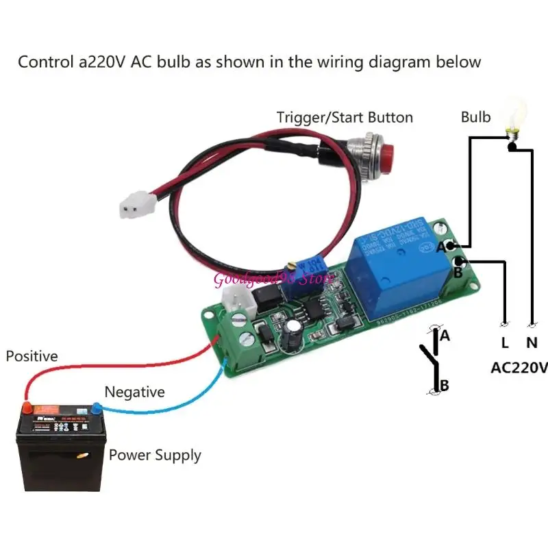 Industrial High Precise Timing Relays NE555 Chip Stable Operation From -20℃~80℃ 