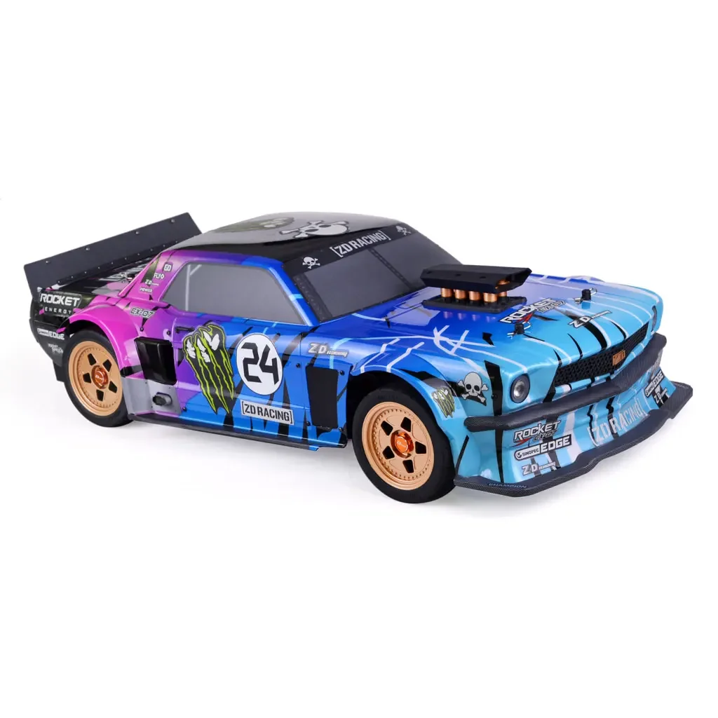 ZD Racing EX-07 1/7 SCALE 4WD 2.4 GHZ 4X4  ELECTRIC HYPERCAR 130km/H Brushless On-Road Remote Control Racing Car kids toys-Blue