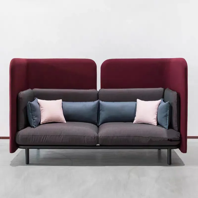 High Back Round Office Sofa Single Seat Privacy Lounge Chair for Library Studio Negotiation Rest Area
