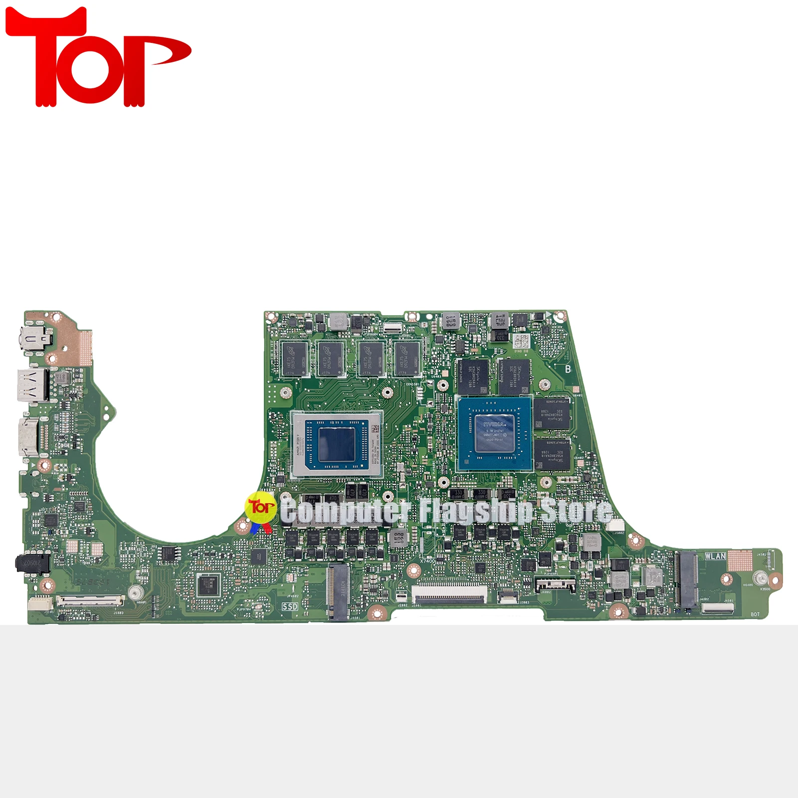 Imagem -03 - Placa-mãe do Portátil para Asus M3500qc M3500qa D3500q M7600qe M7400qc M7600qa M7600q M3401qa M3401qc