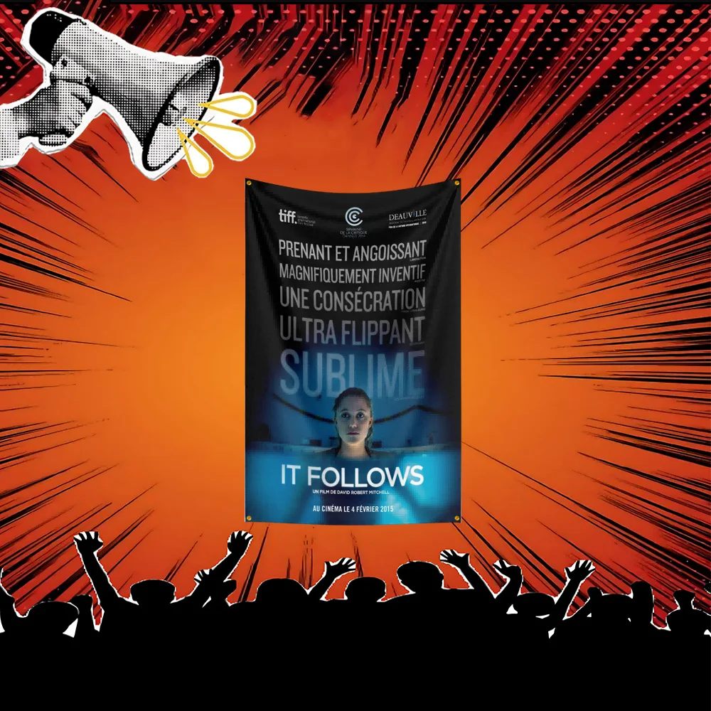 It Follows Inspired Movie Flag  Polyester Banner For Bedroom Wall Decor Film Fan Gift