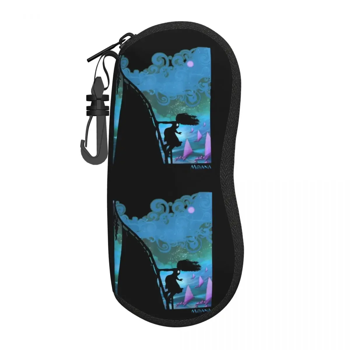 Moana Boat Ride Night Sky Graphic Glasses Case Anti-Fall Zipper Sunglasses Storage Box Ultra Glasses Box