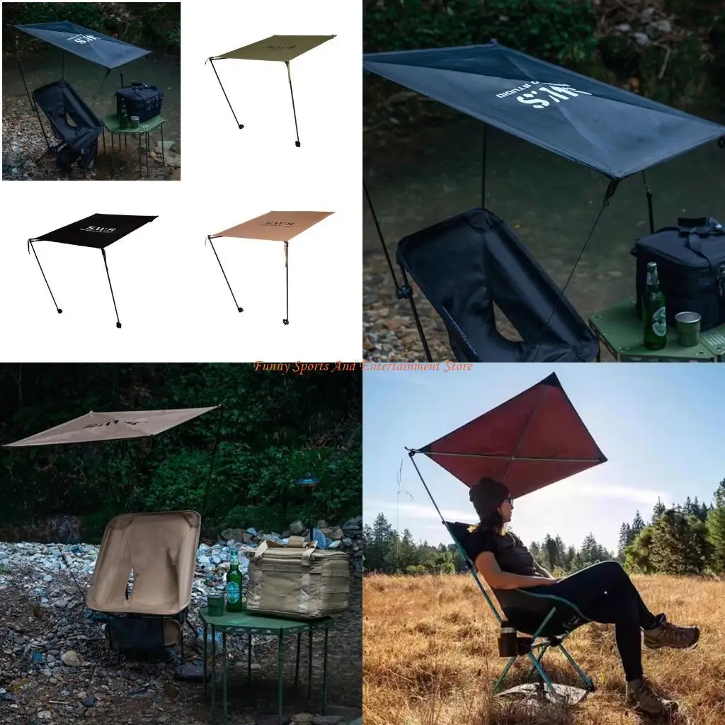

C4DE Outdoor Sunshades Cover Sun Protecting Black Meshes Top Cooling Canopies for Family Gatherings