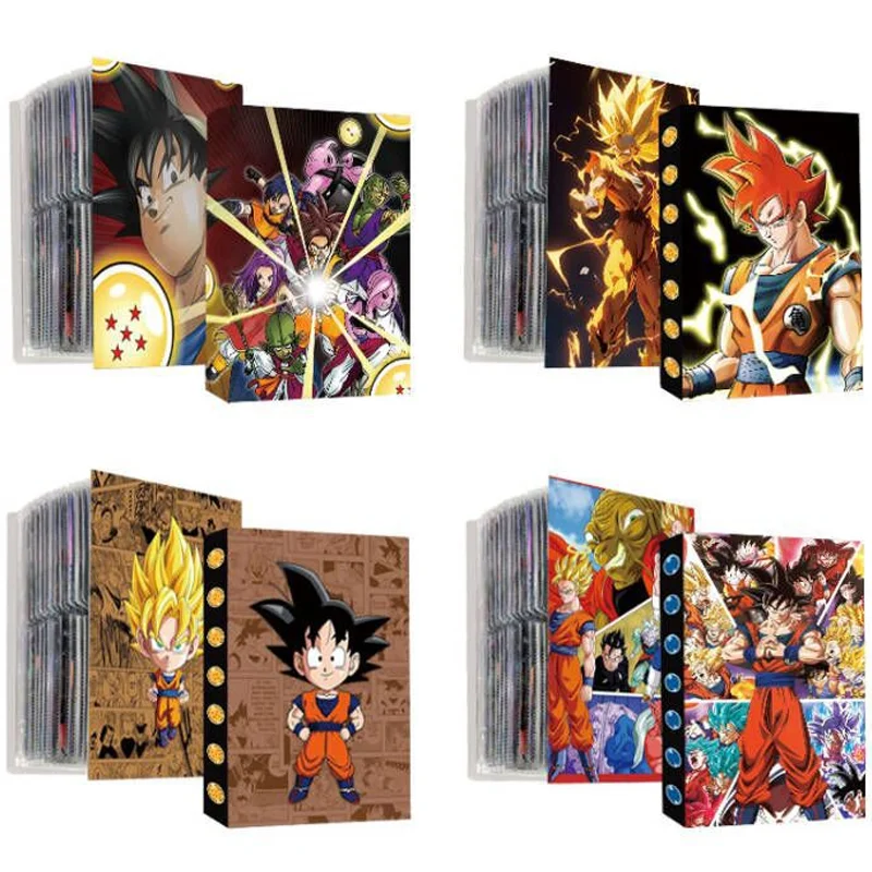 240PCS Anime Dragon Ball Super Saiyan Goku Vegeta Card Album Book Anime Map Letter Holder Binder Notebook Collection Folder Toys