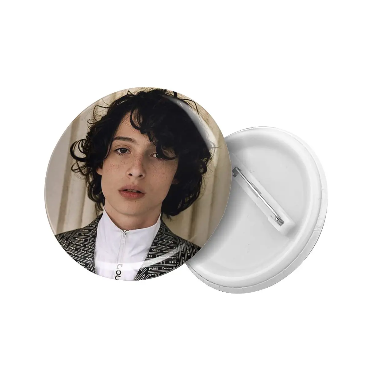 Finn Wolfhard Actor Badge Lapel Pins for Collar Cute Brooches 59mm Soft Button Pin Decoration Gift