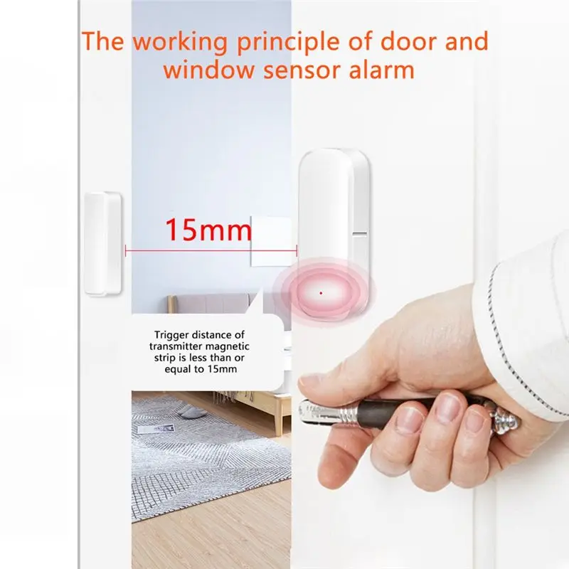 AA05 Zigbee Door Sensor Window Sensor Tuya Door Opener Detector Wireless Smart Door Sensor Alarm For Home Security&Automation