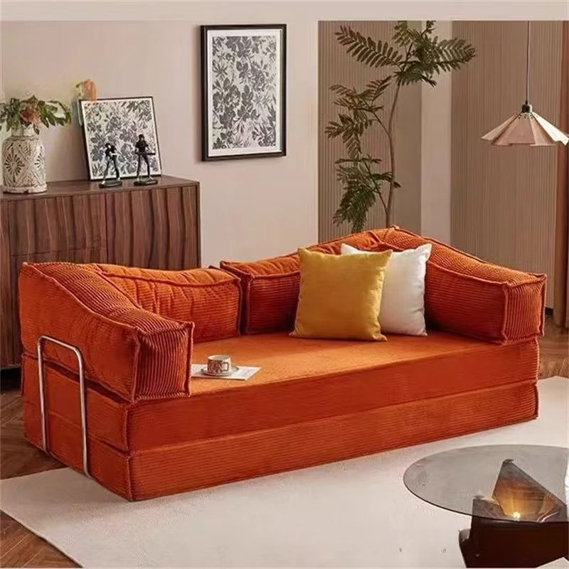 Simple soft fabric sofa marshmallow tofu block lazy sofa