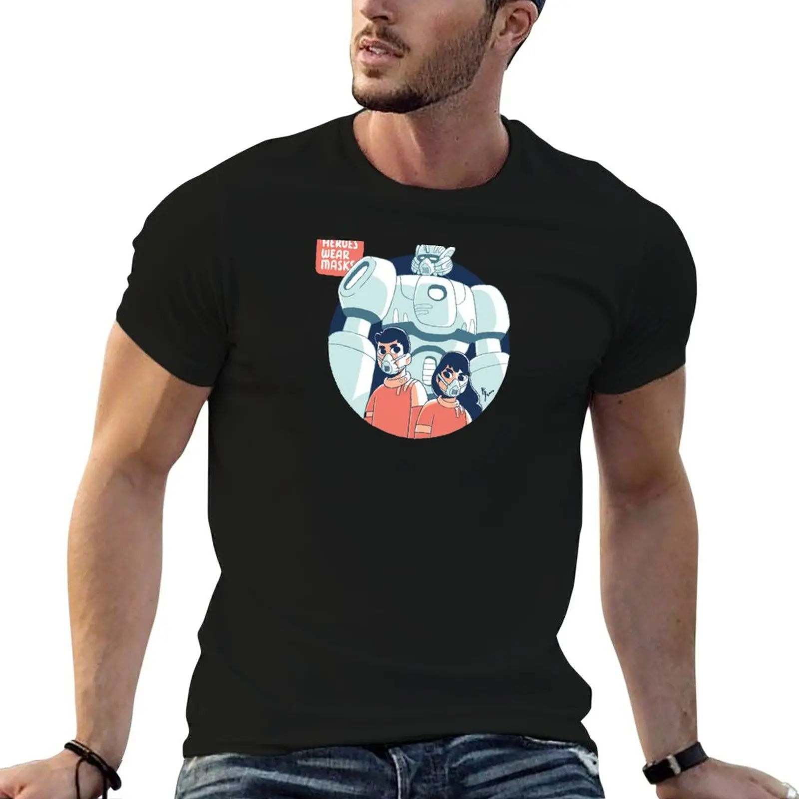 

t shirts funny Masks cotton shirts Wear Heroes T-Shirt graphic man t