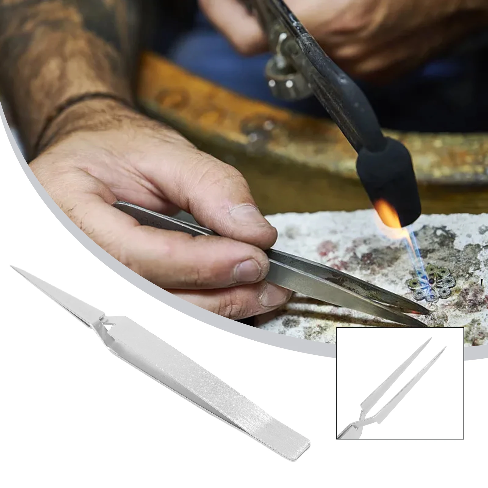 

For Integrated Circuit Maintenance 1Reverse Contrast Tweezers Modeling Tool Stainless Steel Precision-Operation Reverse Tweezers