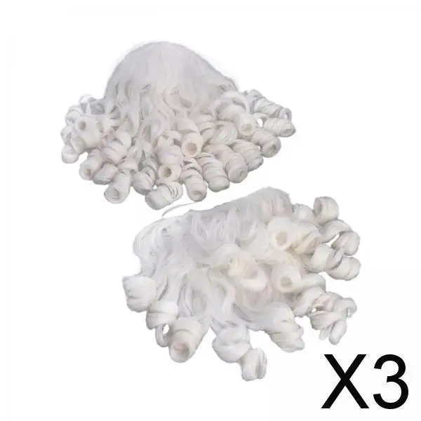 

Рождественский костюм Санта-Клауса, набор бороды, белый сценический реквизит для косплея для рождественской вечеринки и ролевых игр