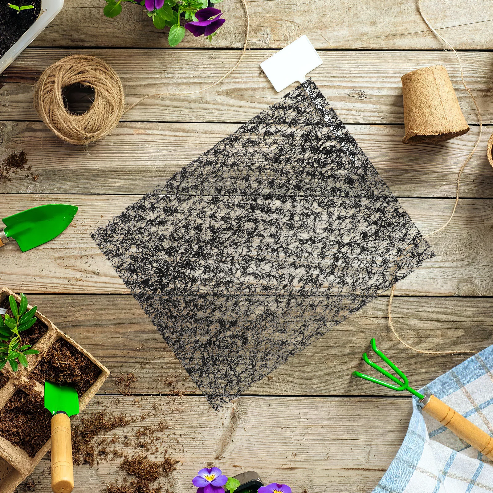 2pcs Waterproof Blanket Soil Mesh For Driveway Slope Reinforcement Garden Pathways Ground Stabilization Mat Land