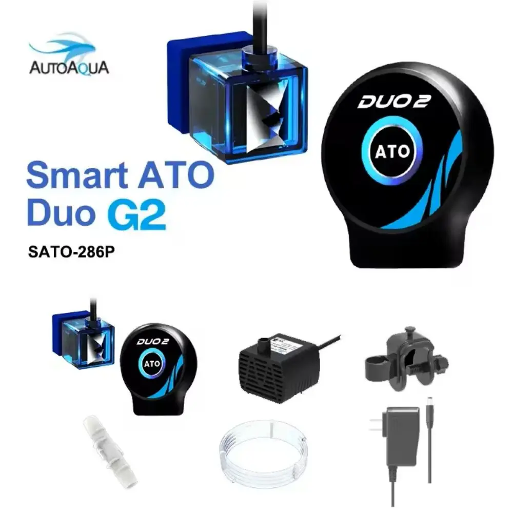 AutoAQUA 스마트 ATO 라이트 SATO-286P 어항, 자동 탑 오프 시스템, 물 필러 리필 레벨 컨트롤러, 수족관용 펌프 포함