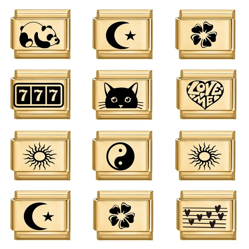 الحلو الوردي الحب القلب لطيف القطط الأزرق عيون سحر الروابط الخرز صالح 9 مللي متر الفولاذ المقاوم للصدأ الإيطالية سحر سوار DIY بها بنفسك صنع الهدايا #4