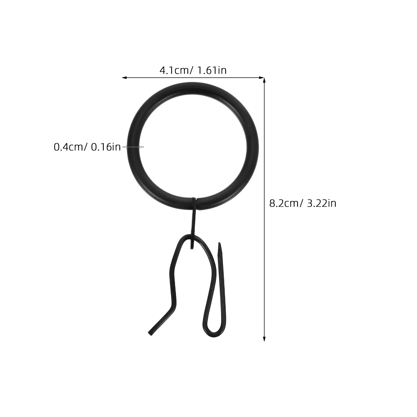 24Sets Eyelet Curtain with Pin Hooks 32Mm Internal Diameter Sturdy Metal Drapery Hanging for Living Room Bedroom