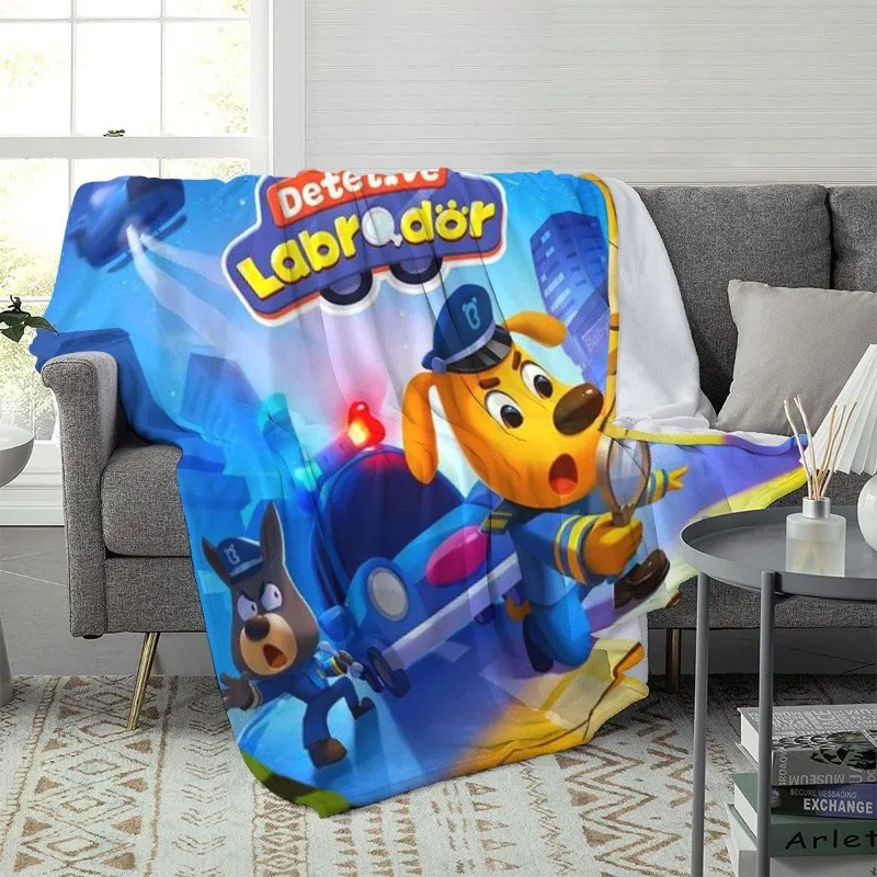 

New Sheriffs Labradors Anime Blanket Soft Nap Throw Blanket Portable Air Conditioning Cover Blanket Bedroom Sofa Fans Rug