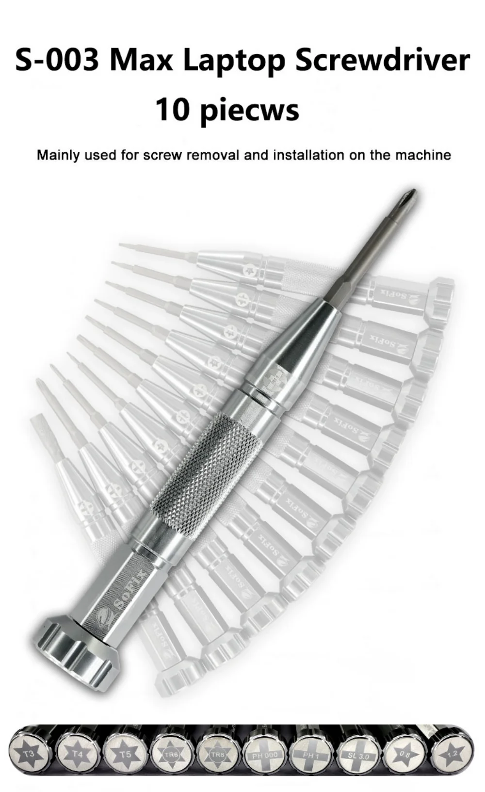 Sofix S-003Max طقم مفك براغي لماك بوك الهاتف المحمول تركيب إزالة المسمار لأجهزة مايكروسوفت اللوحية أداة إصلاح كاملة المدى