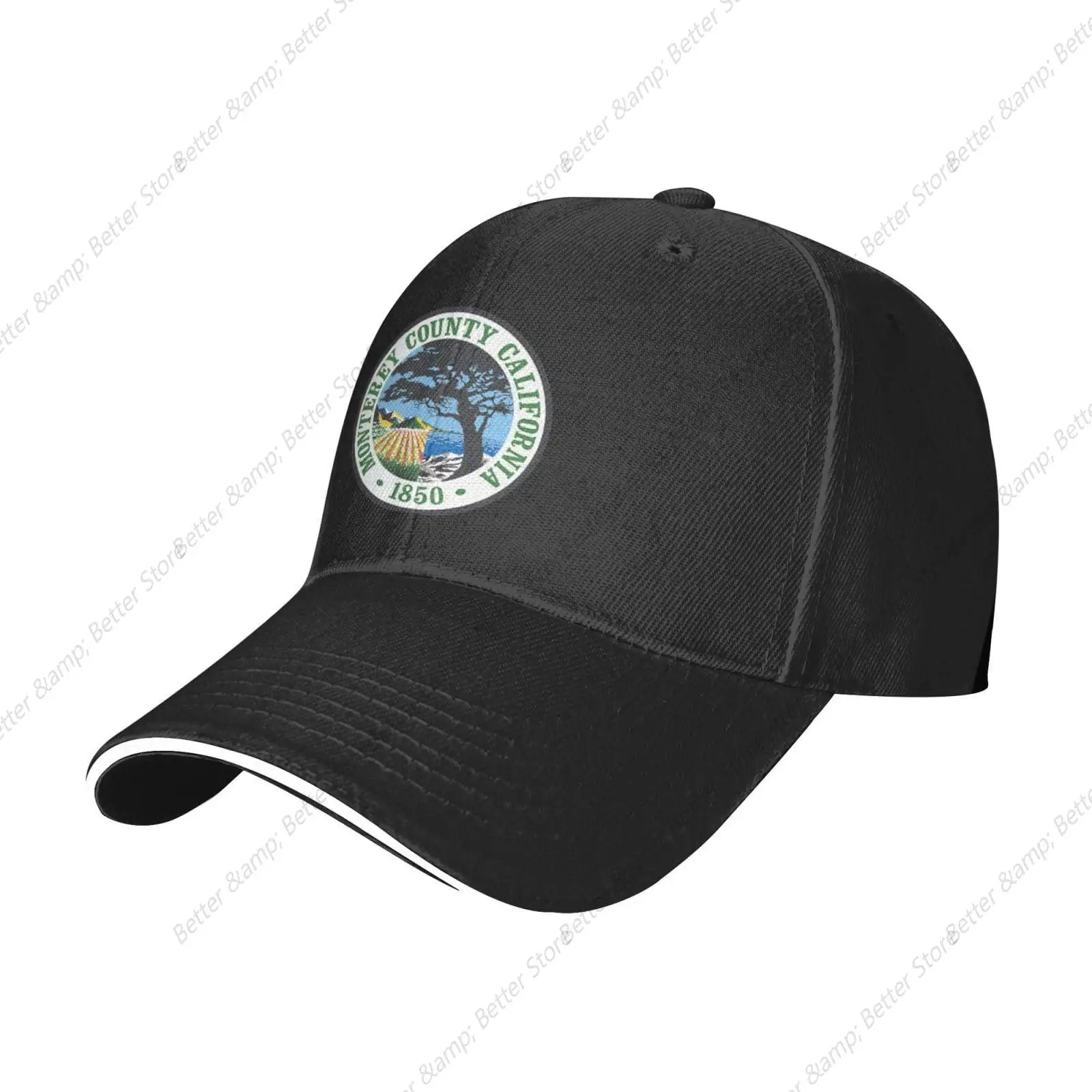 Seal of Monterey County, California Baseball Cap Women Men Hat Adjustable Golf Caps Dad Sun Hat Black