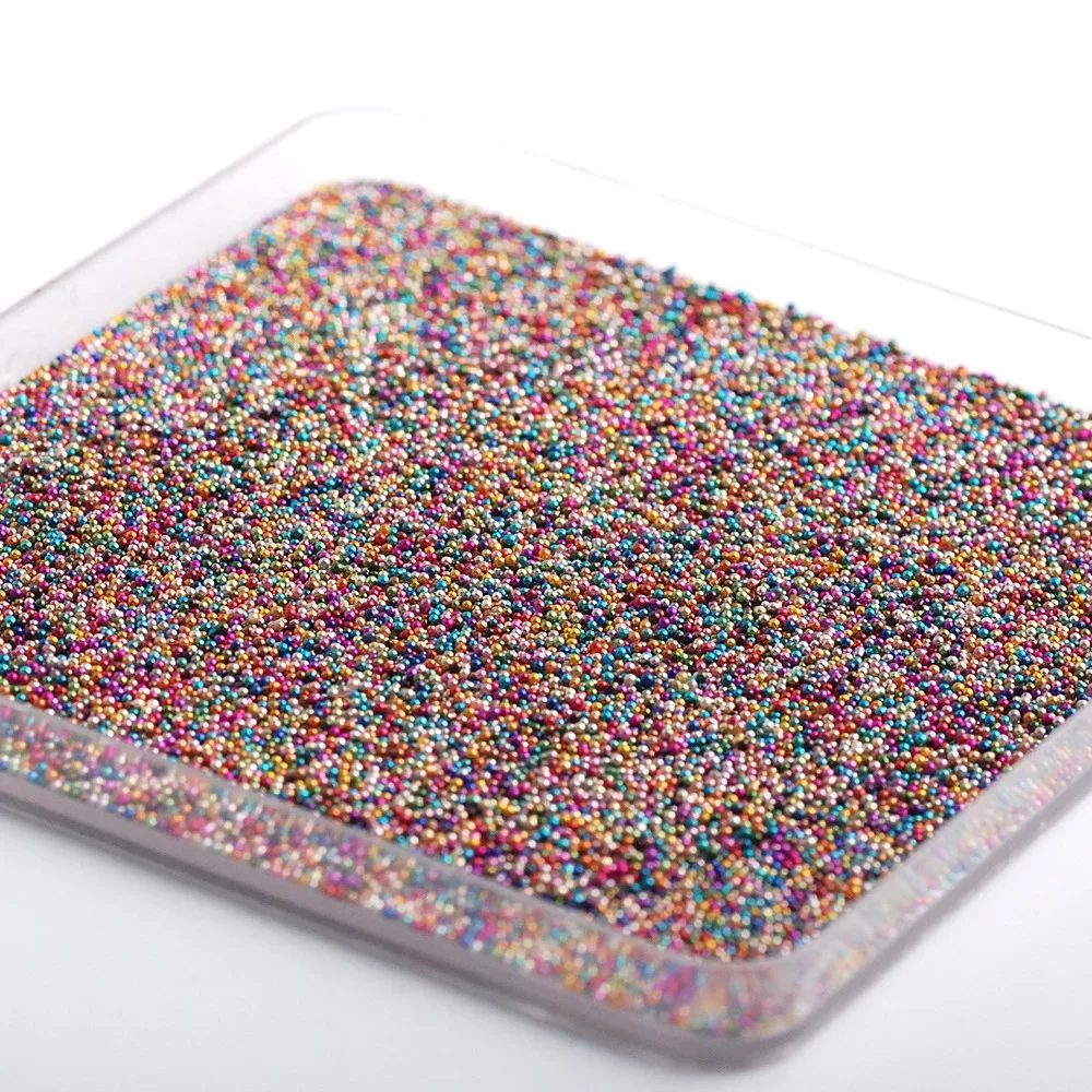 High Quality 20g/Pack of Crystal Pixie Caviar Bubble Beads Nail Art Glass Micro Beads DIY Nail Art Decorative Accessories