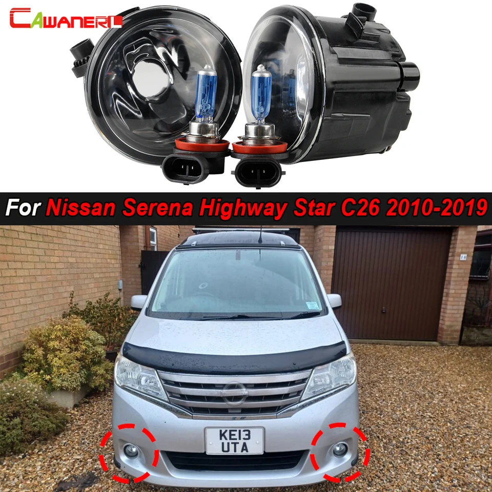 2 X Car Fog Light For Nissan Serena Highway Star C26 2010-2019