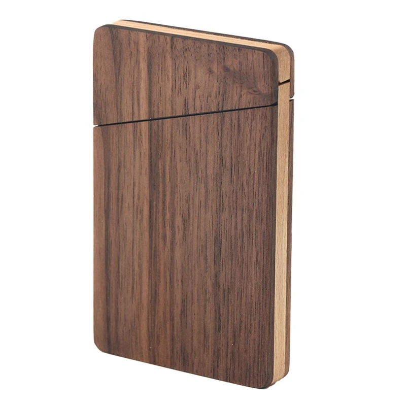 

Portable Wooden Business Card Case Men And Women Business Gift Card Holder Portable Walnut Wood