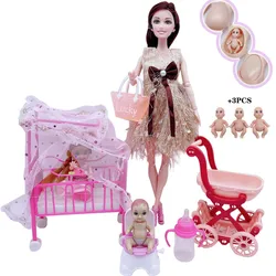 Accesorios de muñeca hechos a mano, muñecas para bebés, mamá embarazada, dama, juego de Barbie, regalo de cumpleaños de Navidad, juguete para niños, el más nuevo