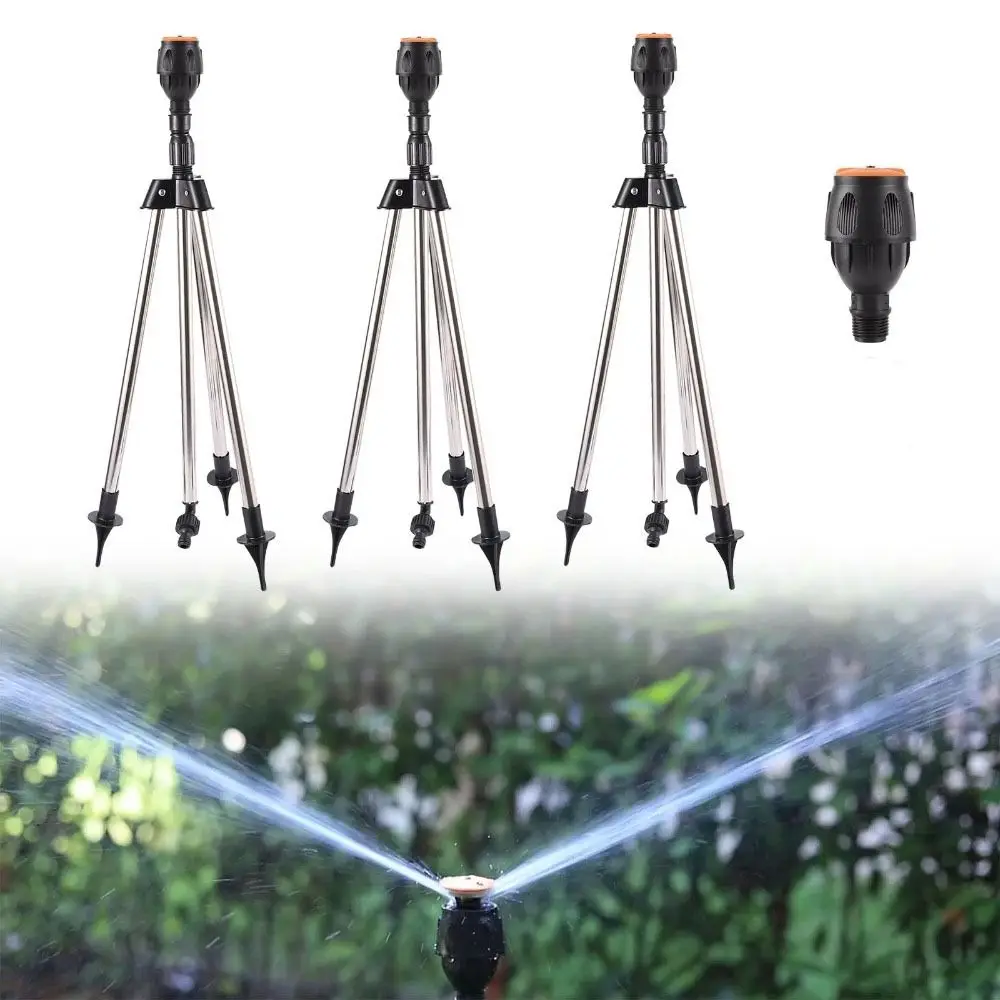 360°Rotary Tripod Sprinkler Telescopic Adjustable Range Lawn Watering Sprinkler Standing Automatic Irrigation Sprinkler Head