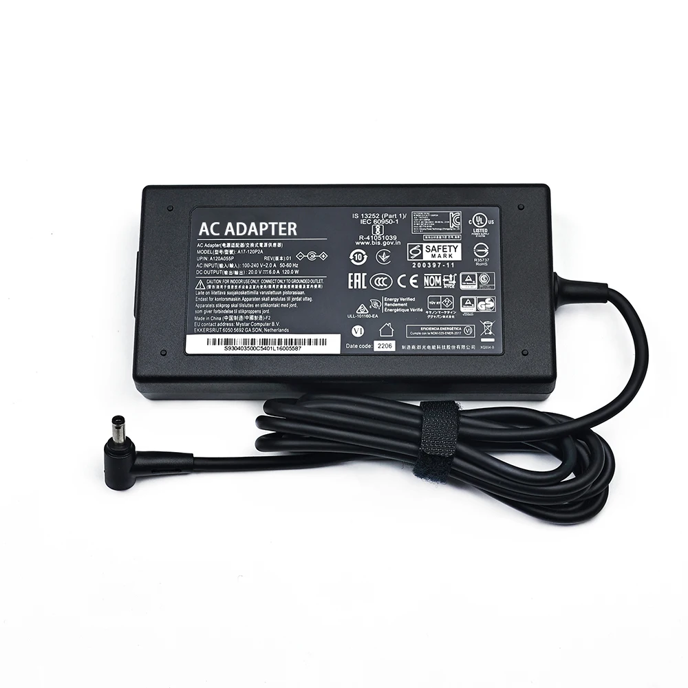 AC Adapter Charger For Chicony A17-120P2A 20V 6A 120W For DELTA ADP-120VH D For MSI Laptop Power Supply