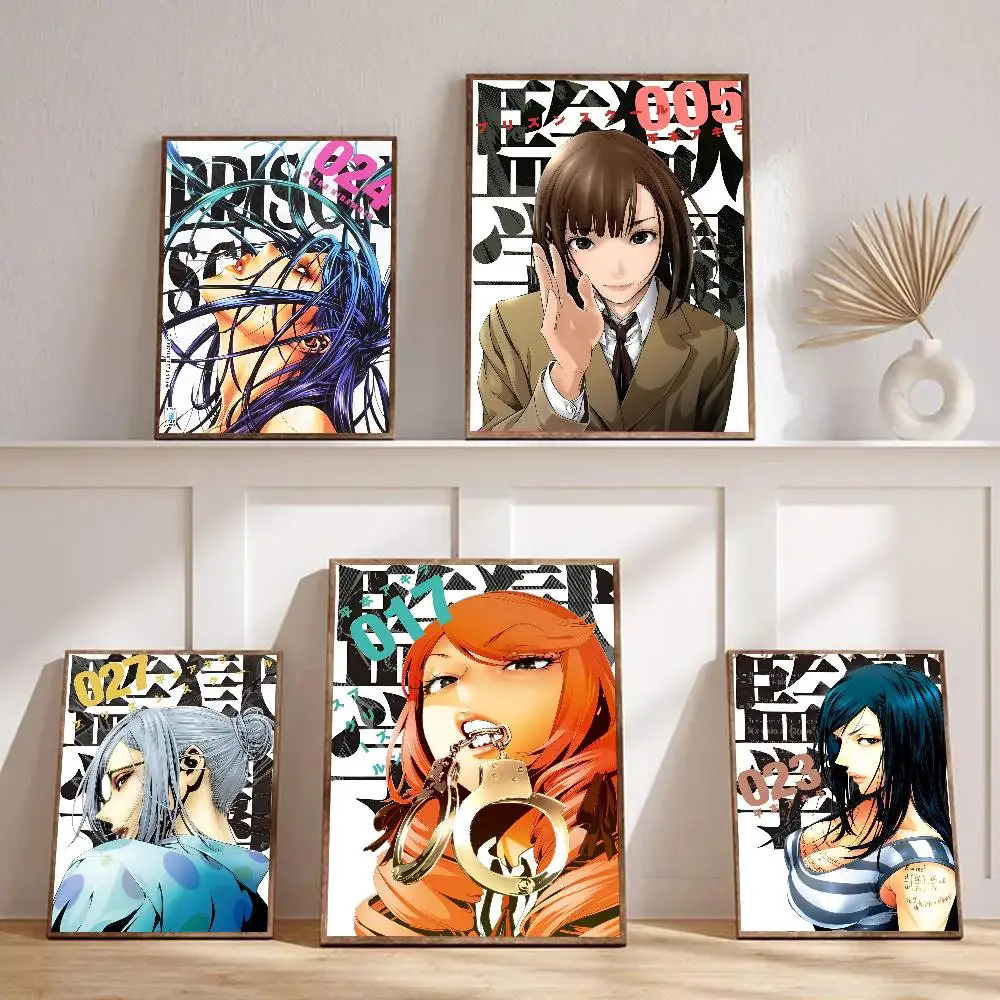 Humor Anime P-Prison School Poster Sticker Print Waterproof Wall Art For Living Room Bedroom Home Decor
