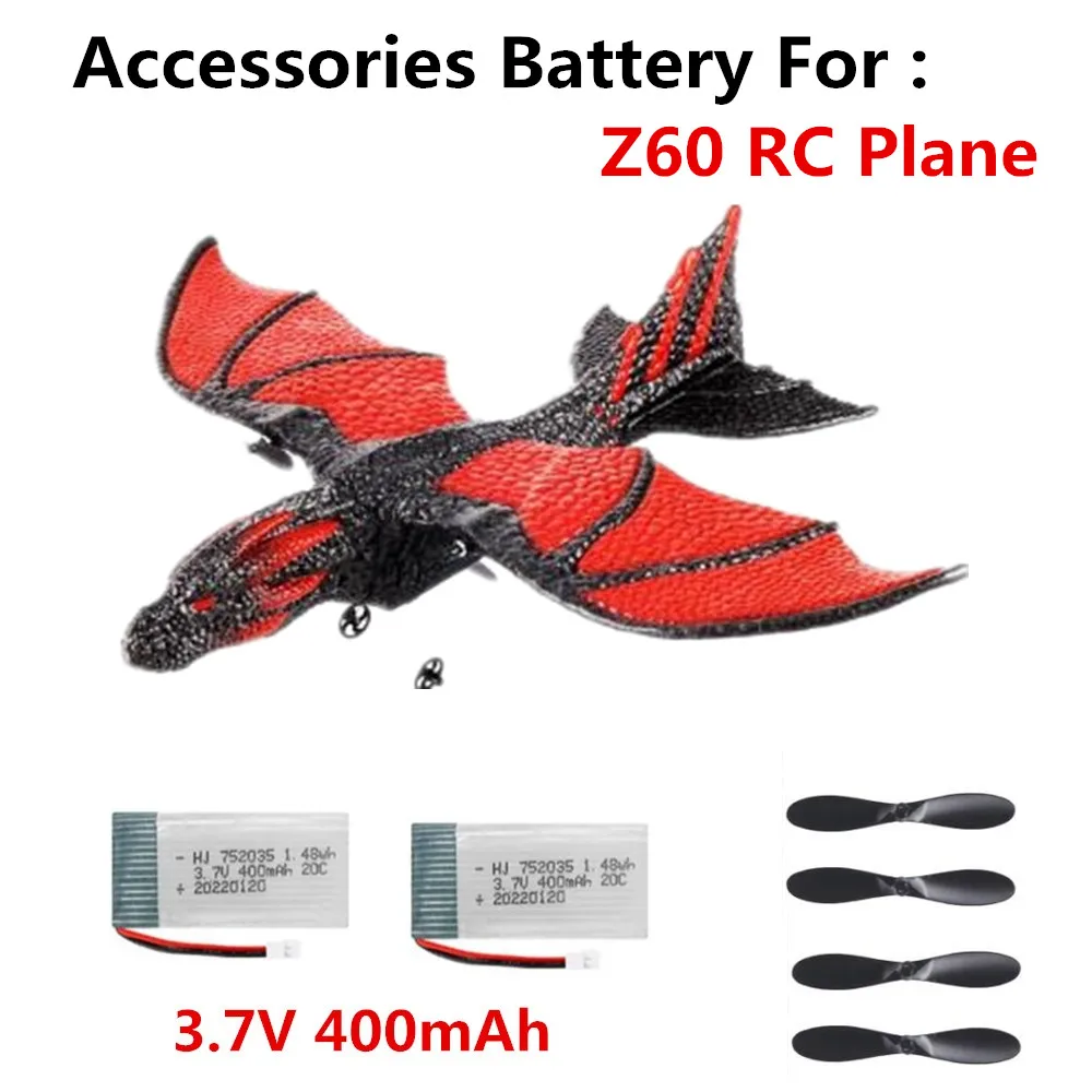 Z60 RC Foam Aircraft Battery 3.7V 400mAh  For Z60 Plane Accessories Battery