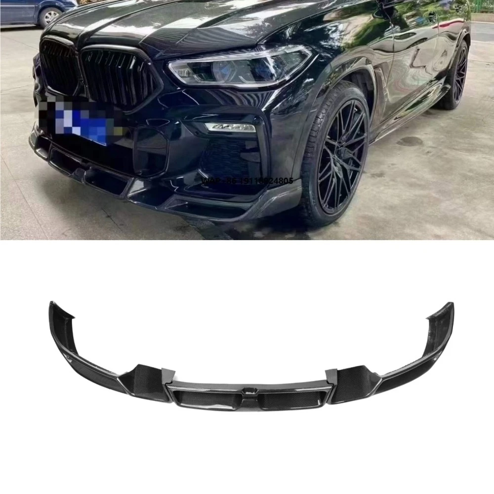 

Real Carbon Fiber Front Bumper Lip Splitters LD Style for X6 G06 Sports Pre-LCI 2019-2023 G06 Front Lip