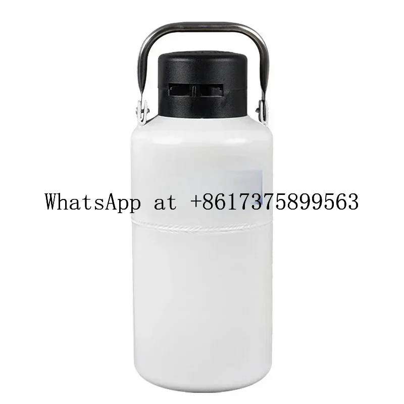 YDS-2 2L Portable Liquid Nitrogen Container Cryogenic Dewar Flask Lab Biological Sample & Animal Semen Preservation Canister