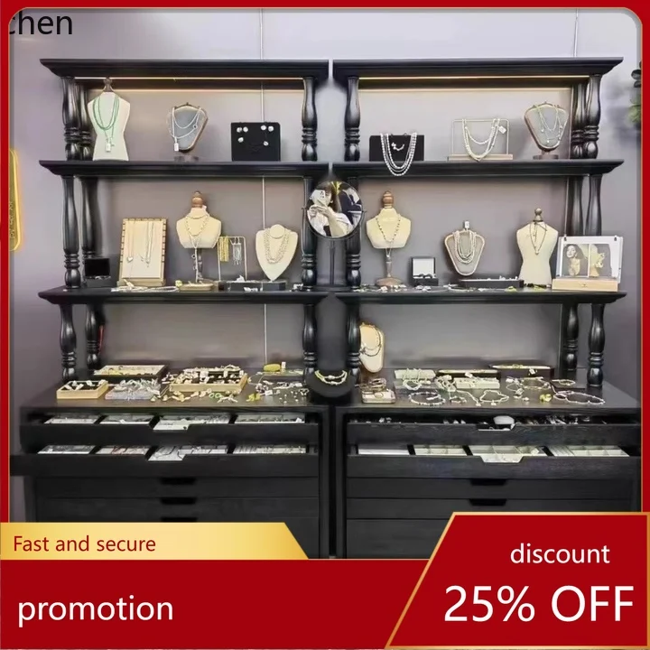 YFY Jewelry Display Cabinet Jewelry Store Display Cabinet Island Counter Headwear Necklace Ornament Wall Cabinet