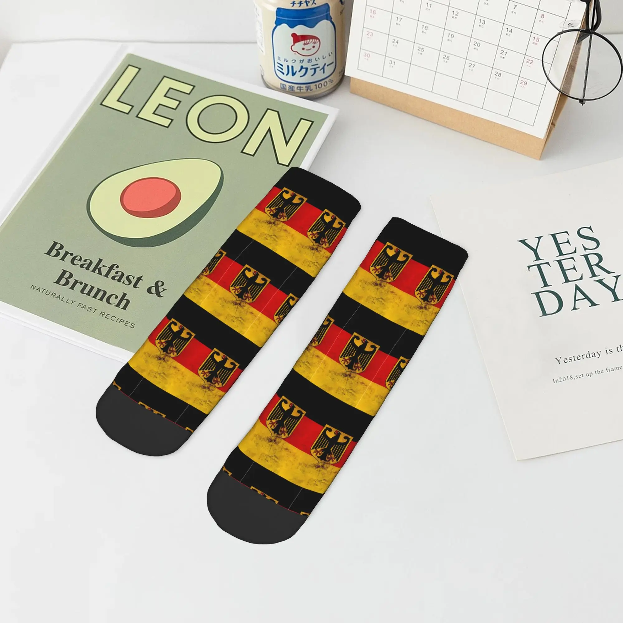 Calcetines con bandera del Imperio del Reich DK alemán para todas las estaciones, calcetines súper suaves Harajuku, medias de moda para hombres y mujeres, regalos