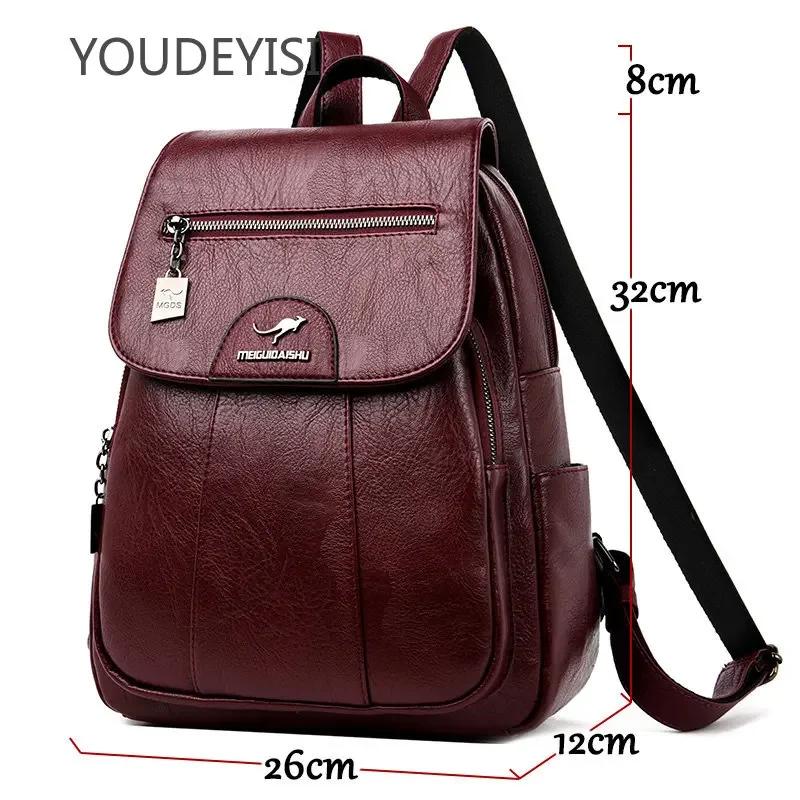 YOUDEYISI 2024 ransel kulit wanita ransel antik untuk anak perempuan tas sekolah ransel perjalanan wanita ransel punggung Sac A Dos