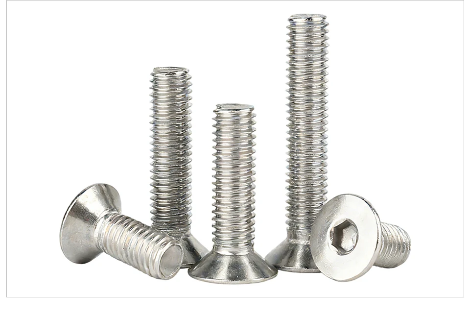 304 Edelstahl Innensechskantschraube mit Senkkopf DIN7991 M3 M4 M5 M6 M8 M10 M12 Innensechskantschraube Hardware-Befestigungselement – Detail 7
