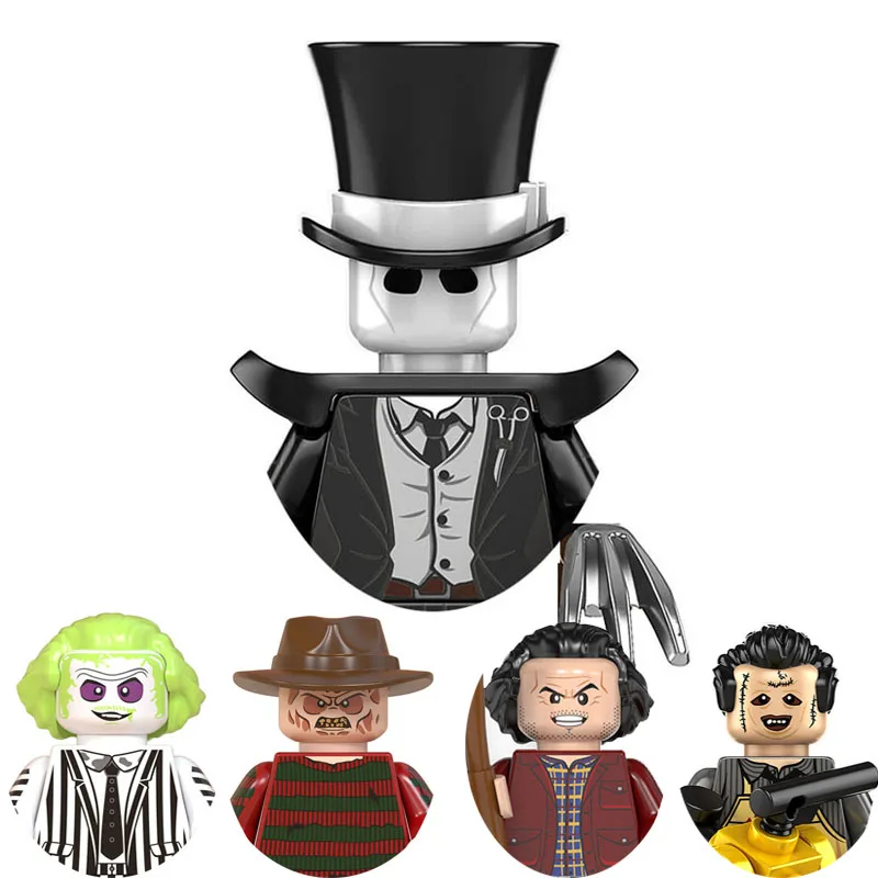 Halloween Horror The Nightmare Before Christmas Jack Skellington Pumpkin Model Building Blocks Figure Bricks Toys For Children