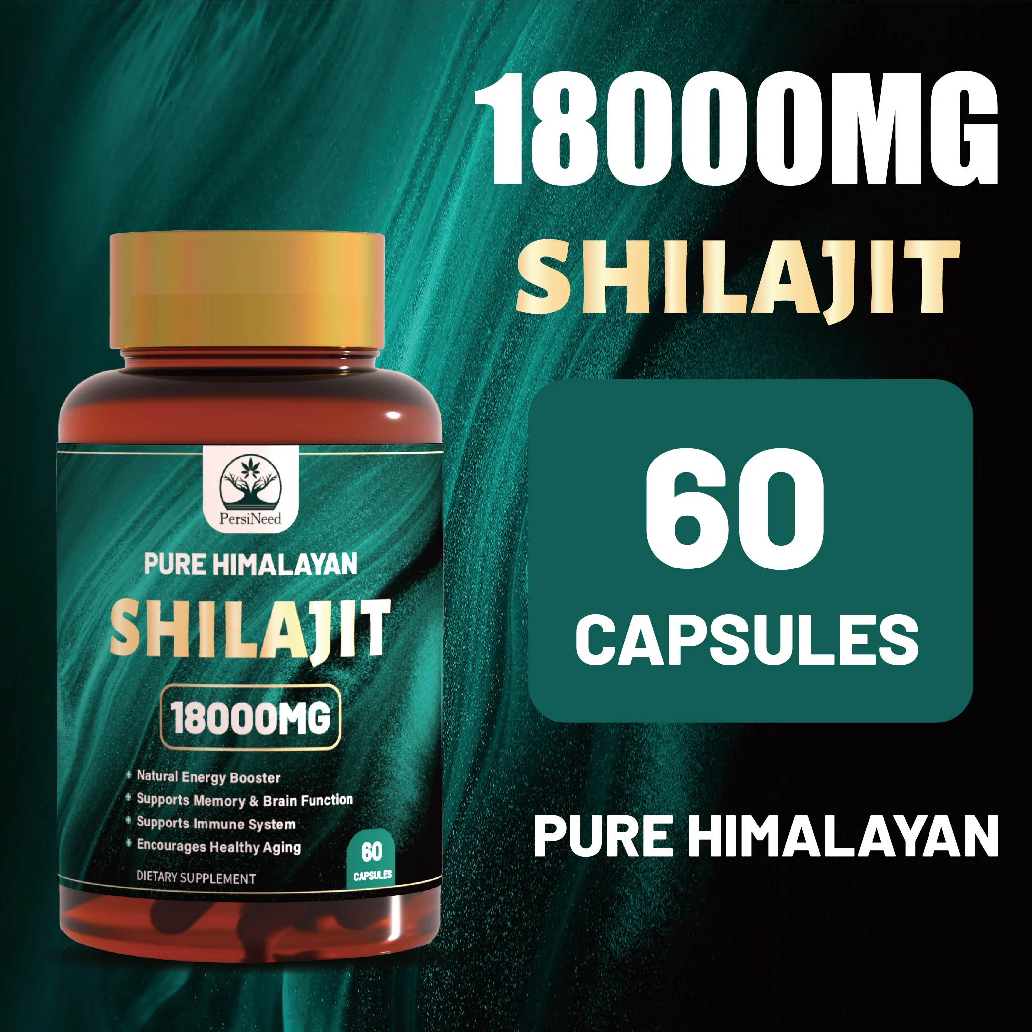 Shilajit чистые гималайские капсулы обогащены 50 + натуральными фульвовыми кислотами и 85 + минералами для улучшения восстановления мышц