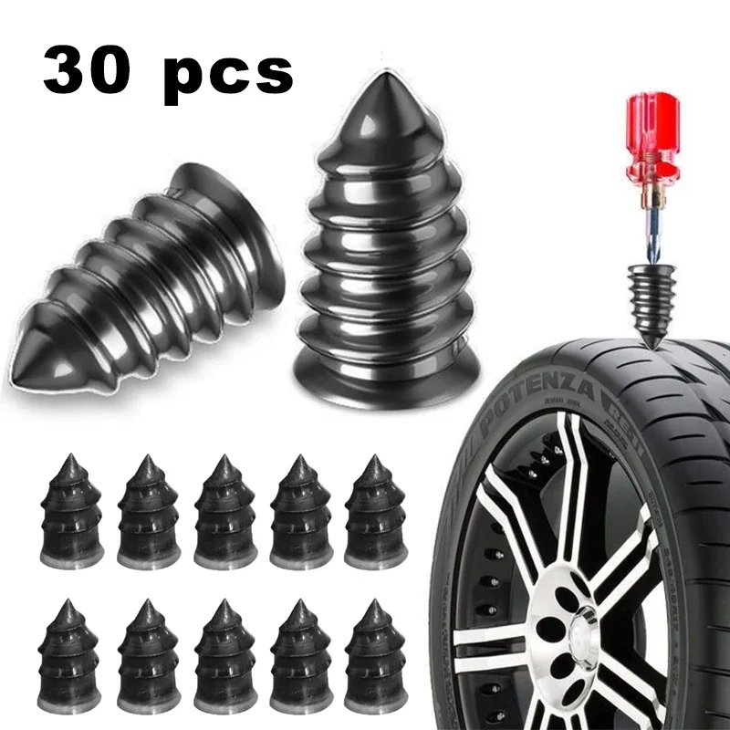 

30PC Car Vacuum Tire Repair Nails Tire Puncture Repair Tubeless Tires Repair Tool for Car Trucks Motorcycle Tubeless Rubber Nail