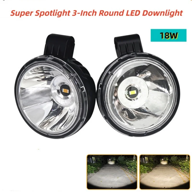 3 Inch Round LED Work Light 18W Car Modified Spotlight Driving For SUV ATV Truck Motorcycle Super Bright and Waterproof