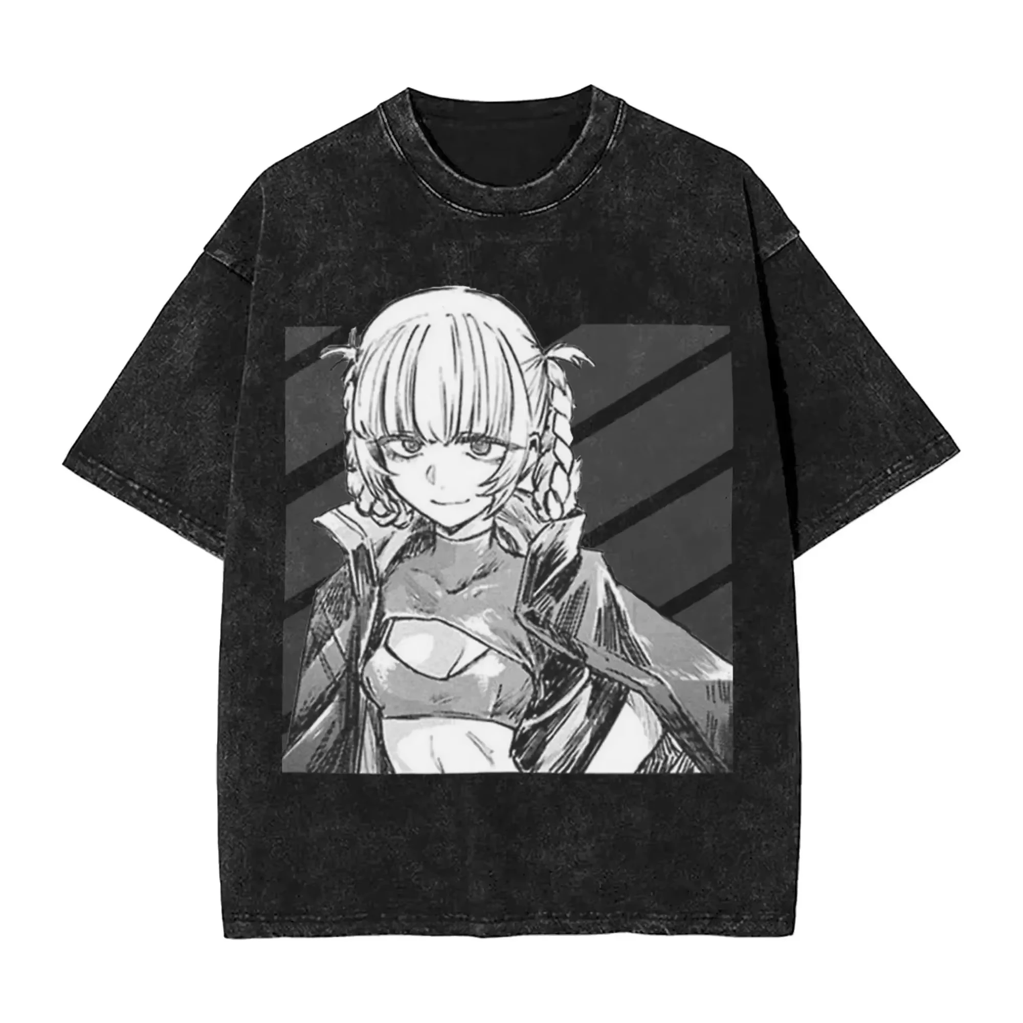 Hot Sale Call of The Night Washed Graphic T‑shirt Oversized Unisex Couples Trendy Y2k Short Sleeve Streetwear Cotton Tops